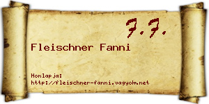 Fleischner Fanni névjegykártya